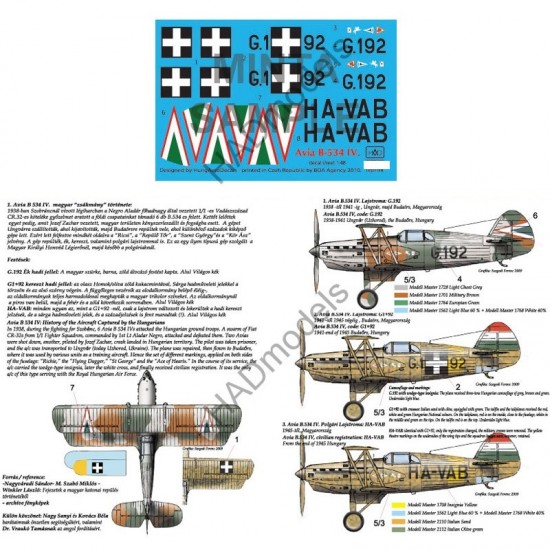 Decals for 1/72 Avia B-534