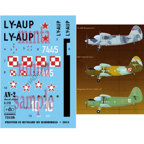Decals for 1/72 AN-2 Military