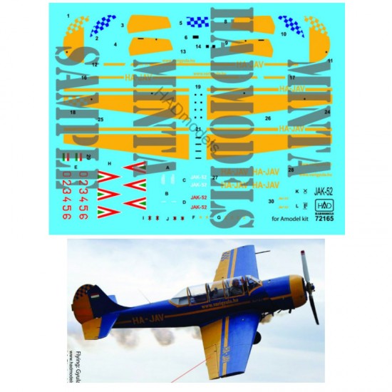 Decals for 1/72 HunAF JAK-52 Gyula Vari & Signs