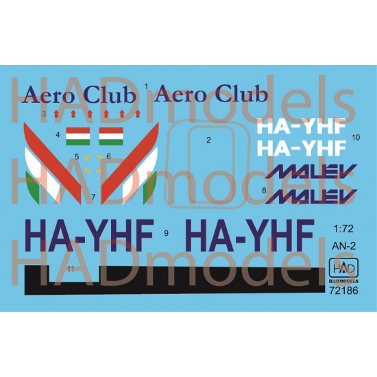 Decals for 1/72 Antonov AN-2 MALEV