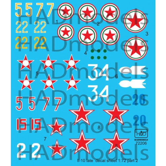 Decals for 1/72 Ilyushin IL-10 Late Part 2