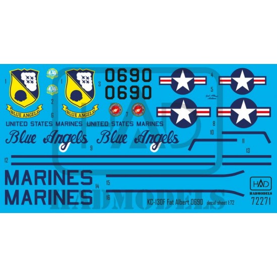 1/72 KC-130F Fat Albert 0690 Decal sheet