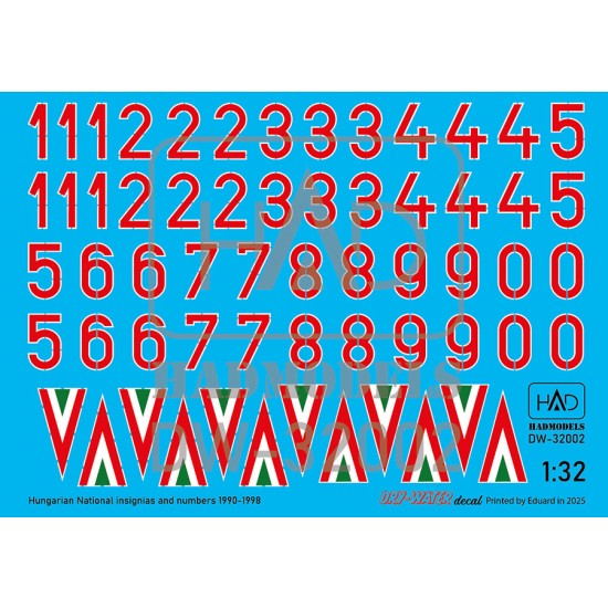 1/32 Hungarian National Insignias and Numbers 1990-1998 Decal sheet