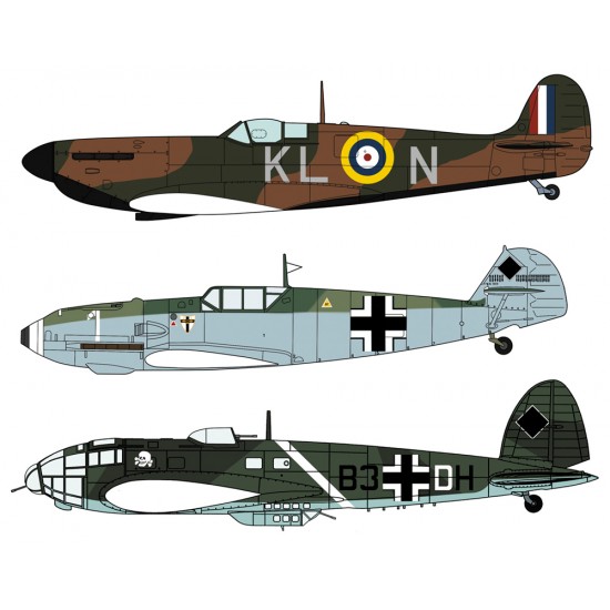 1/72 Spitfire Mk.I, Bf 109E & He 111P/H "The Air Fight Over Dunkirk" 