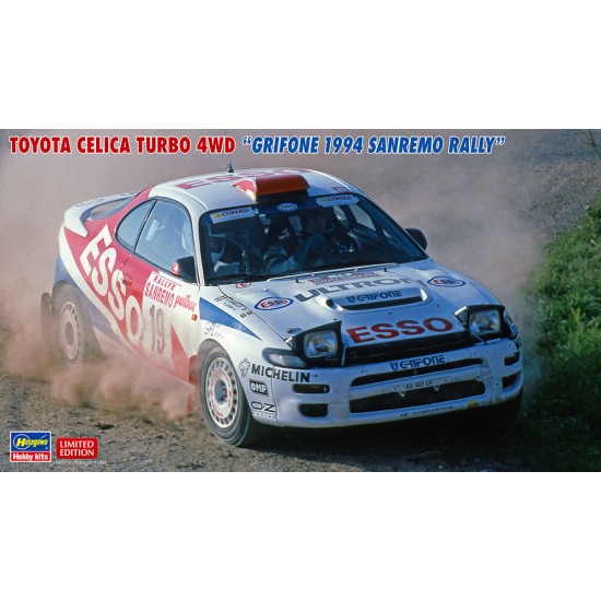 1/24 Japanese Race Car Toyota Celica Turbo 4WD Grifone 1994 Sanremo Rally