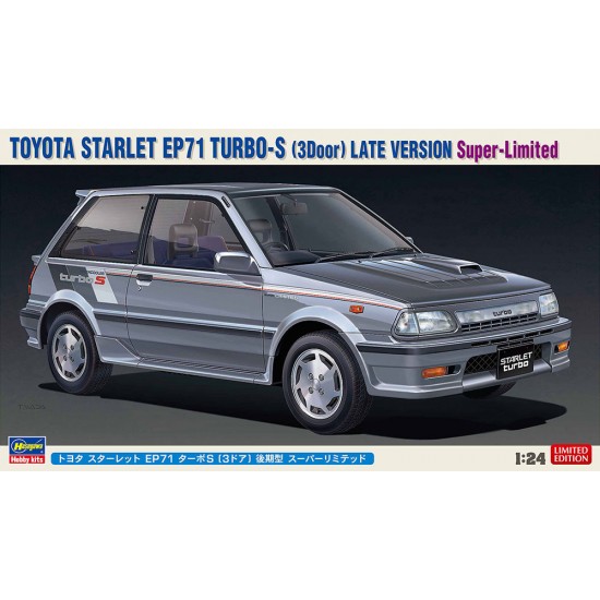 1/24 Japanese Saloon Car Toyota Starlet EP71 Turbo-S (3 Door) Late Super-Limited