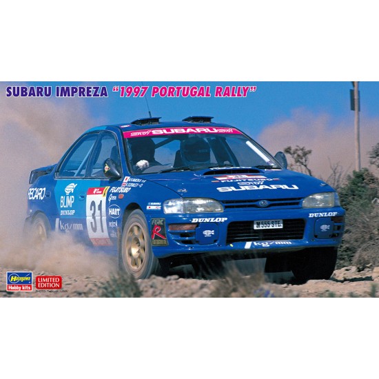 1/24 Japanese Rally Race Car Subaru Impreza 1997 Portugal Rally