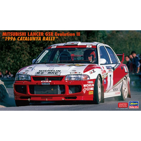 1/24 Japanese Rally Race Car Mitsubishi Lancer GSR Evolution III "1996 Catalunya Rally"