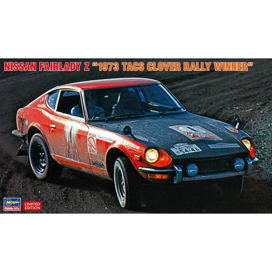 1/24 Japanese Rally Race Car Nissan Fairlady Z "1973 Tacs Clover Rally Winner"