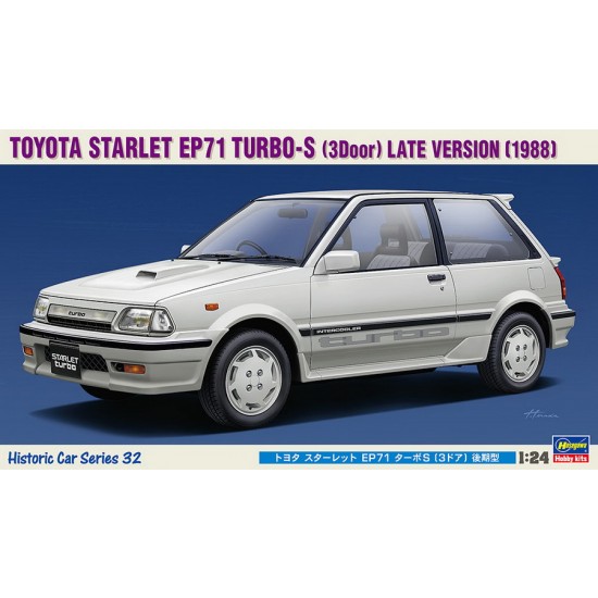 1/24 Japanese Saloon Car Toyota Starlet Ep71 Turbo-S (3 Door) Late Version