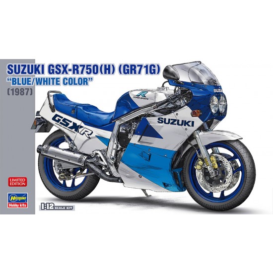 1/12 Suzuki Gsx-R750(H) (GR71G) "Blue/White Colour" Motorcycle