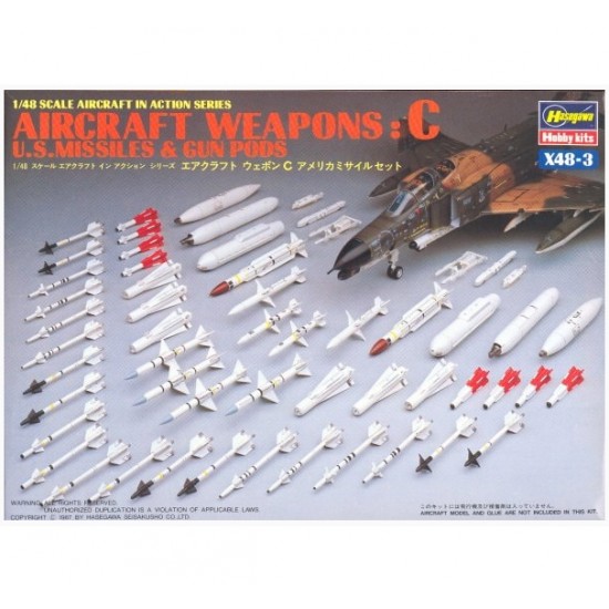 1/48 (X48-3) Aircraft Weapons C: US Missiles & Gun Pods