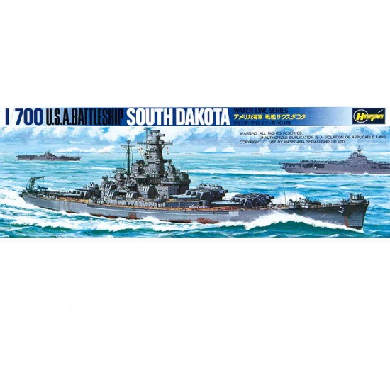 1/700 USS Battleship South Dakota