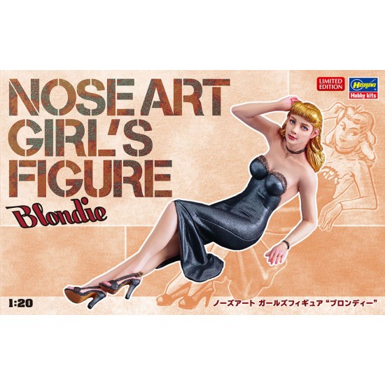 1/20 Nose Art Girl's Figure Blondie w/Decals for P-51D