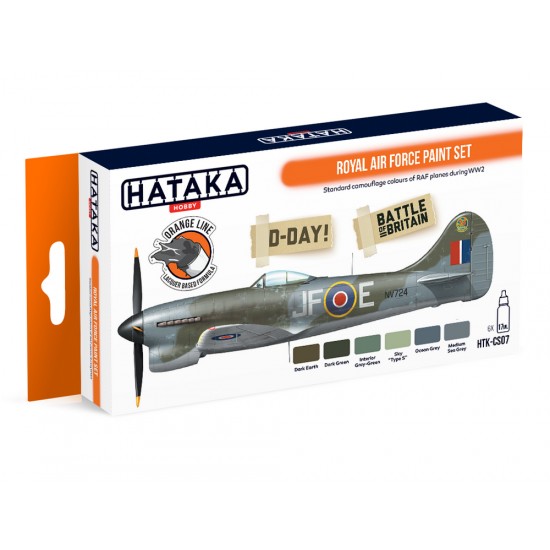 Lacquer Paint Set - WWII Royal Air Force Camouflage (17ml x 6)