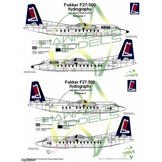 Royal Australian Navy Decal for 1/144 Fokker F-27 500 LADS Aircraft