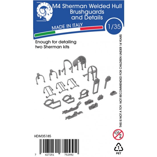 1/35 M4 Sherman Welded Hull Brushguards and Details