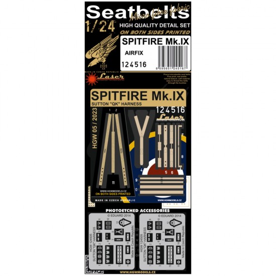1/24 Supermarine Spitfire Mk.IX Seatbelts for Airfix Kits