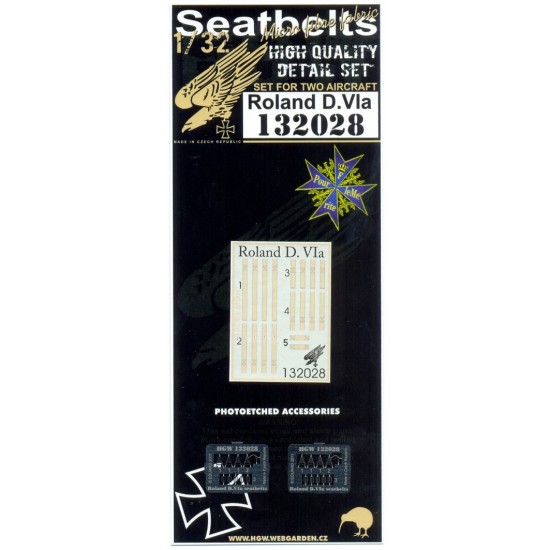 1/32 Roland D.VIa Seatbelts for Wingnut Wings kit