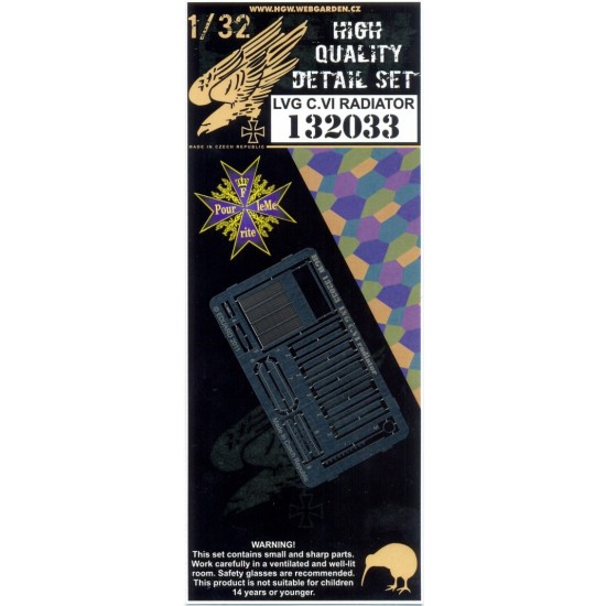 Wingnut On Radiator 1/32 LVG C.VI Radiator for Wingnut Wings kit HGW 132033