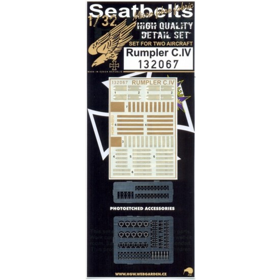1/32 Rumpler C.IV Seatbelts for Wingnut Wings kit