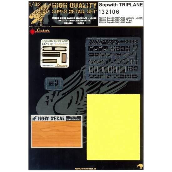 HGW 1/32 Super set for Sopwith Triplane for Wingnut Wings kits 132106 HGW 1/32 Super set for Sopwith Triplane for Wingnut Wings kits 132106
