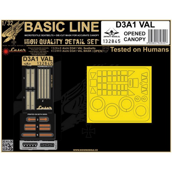 1/32 D3A1 Val (Opened Canopy) Seatbelts & Masking for Infinity Models