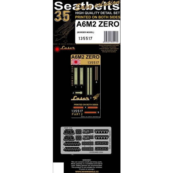 1/35 A6M2 ZERO Textile Seatbelts for Border Model (laser)