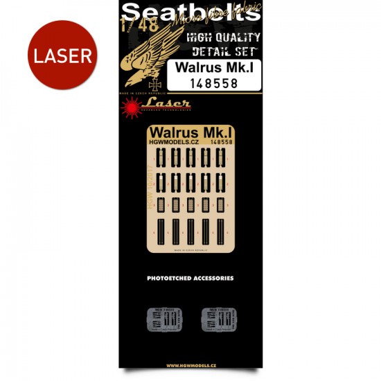 1/48 Supermarine Walrus MK.I Seatbelts (Laser Cut)
