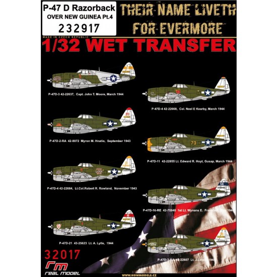 Decals for 1/32 P-47D Razorback Over New Guinea Pt.4 (wet transfers)