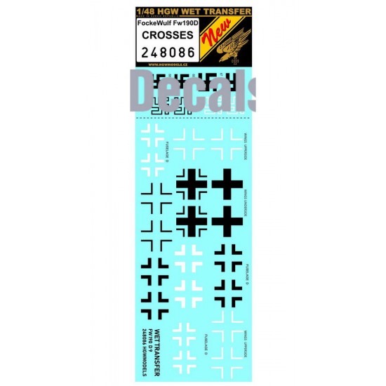 Decals for 1/48 Focke Wulf Fw 190D Crosses