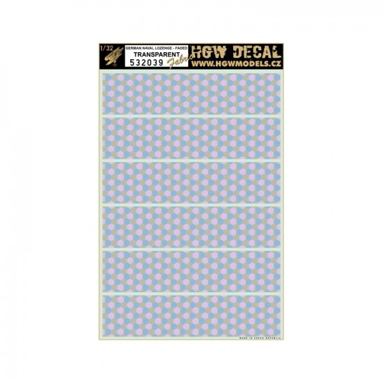 1/32 Decals for Lozenge Faded Transparent w/German Naval Printed Fabric (A4 Sheet)