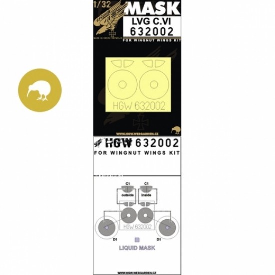 1/32 LVG C.VI Paint Masks for Wingnut Wings kit
