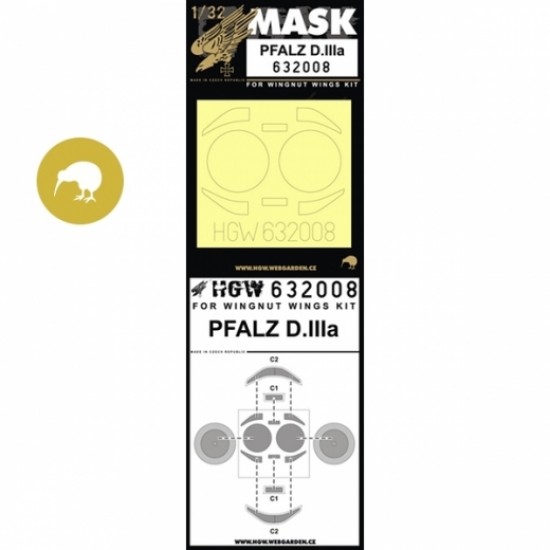 1/32 Pfalz D.IIIa Paint Masks for Wingnut Wings kit