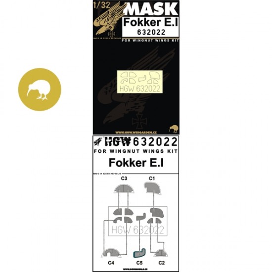 1/32 Fokker E.I Masks for Wingnut Wings kit