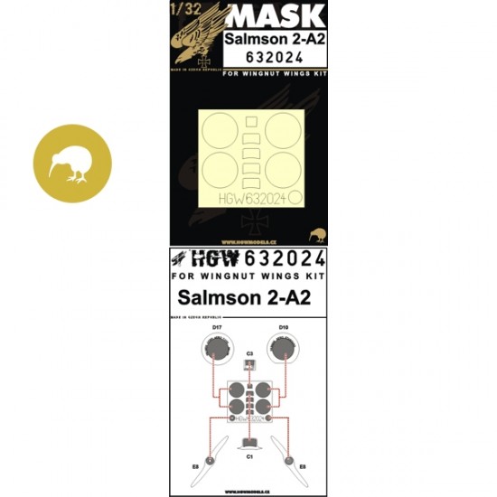 1/32 Salmson 2-A2 Masks for Wingnut Wings kit