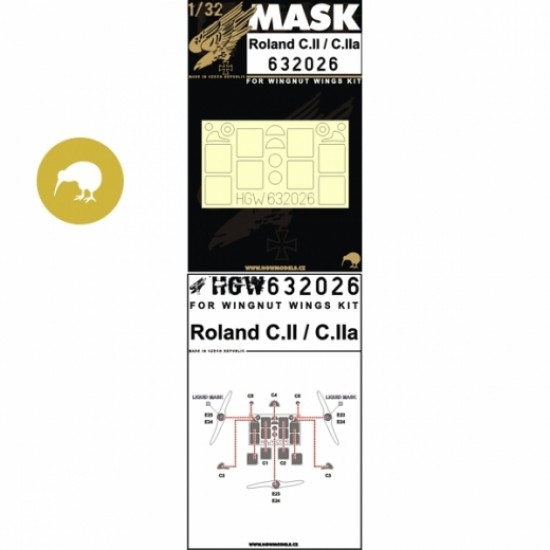 1/32 Roland C.II & C.IIa Paint Masks for Wingnut Wings kit