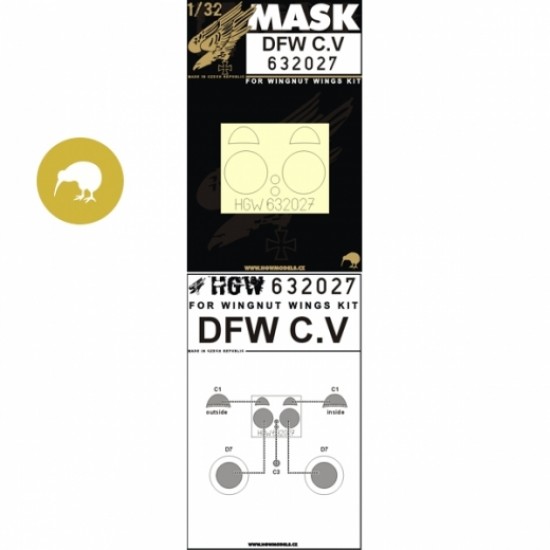 1/32 DFW C.V Paint Masks for Wingnut Wings kit