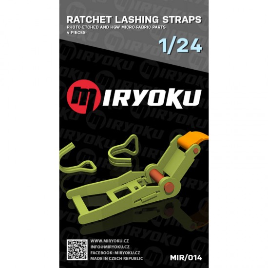 1/24 Ratchet Lashing Straps for Fixing Cargo (4pcs)