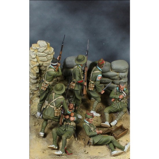 54mm Dar Hamed 1921, Spanish Foreign Legion, Rif War (7 resin & metal figures)
