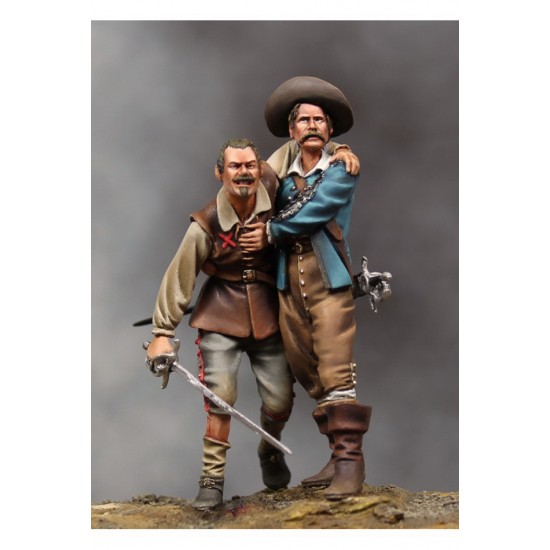 54mm Scale Spanish Tercio Wounded and Soldier (2 metal figures)