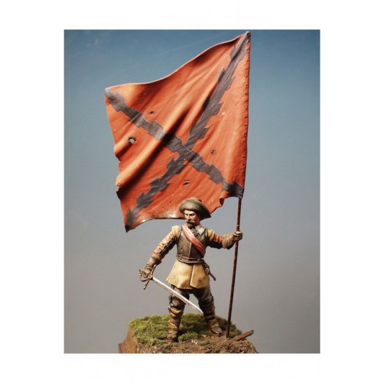 54mm Scale Spanish Tercios Banner Officer, Flandes 1625