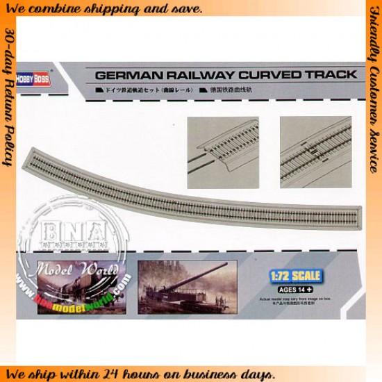 1/72 German Curved Railway Track