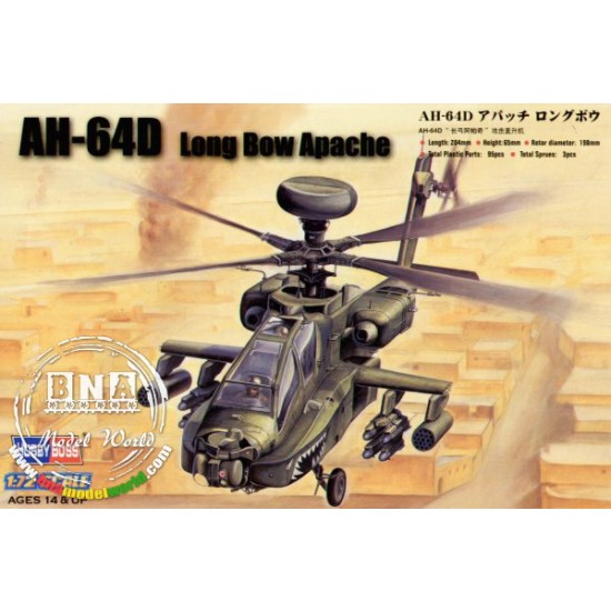 1/72 AH-64D Long Bow Apache Helicopter