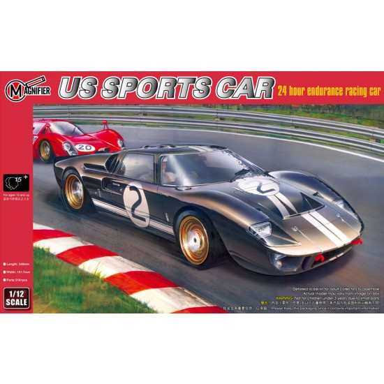 [Magnifier] 1/12 US Sports Car Ford GT40 Mk.II 1966 LM (old ver: Trumpeter #05403)