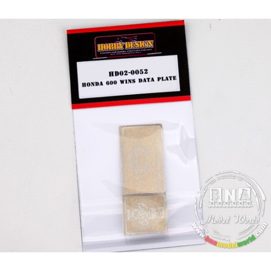 Photo-etched parts for Honda 600 Wins Data Plate 
