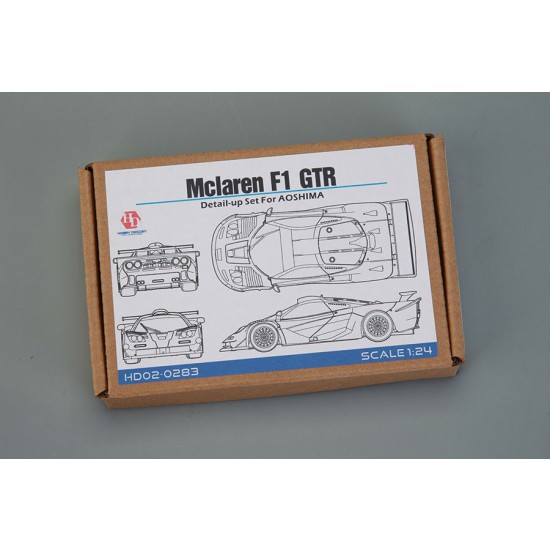 1/24 McLaren F1 GTR Long Tail Detail-up Set for Aoshima kit (PE+Metal+Resin parts)