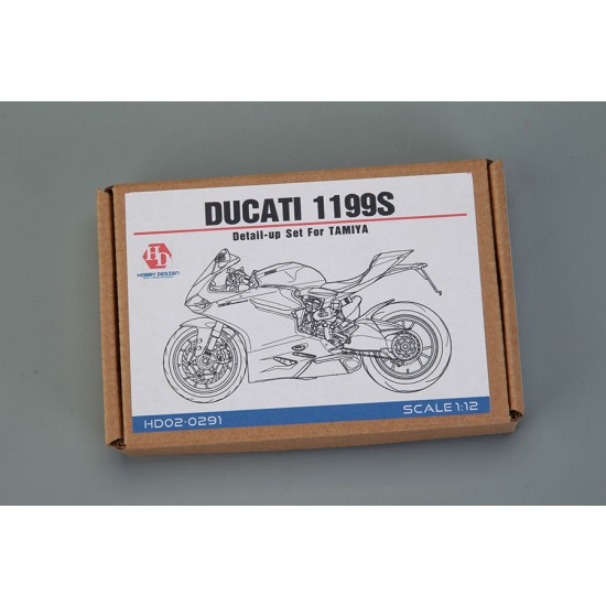 1/12 Ducati 1199 Panigale S Detail-up Set for Tamiya kit (PE+Resin+Metal parts)