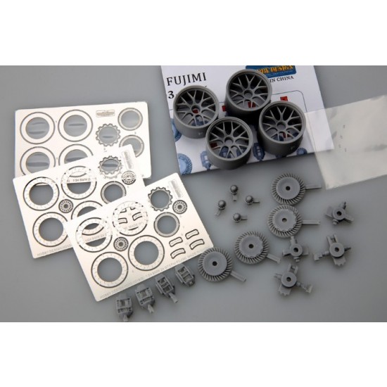 1/24 BMW Z4 GT3 Brake & Wheels System set for Fujimi kit (Resin + PE + Metal parts)