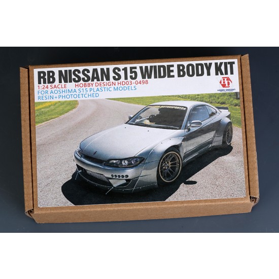 1/24 RB Nissan S15 Wide Body Transkit for Aoshima (resin,PE & metal parts)